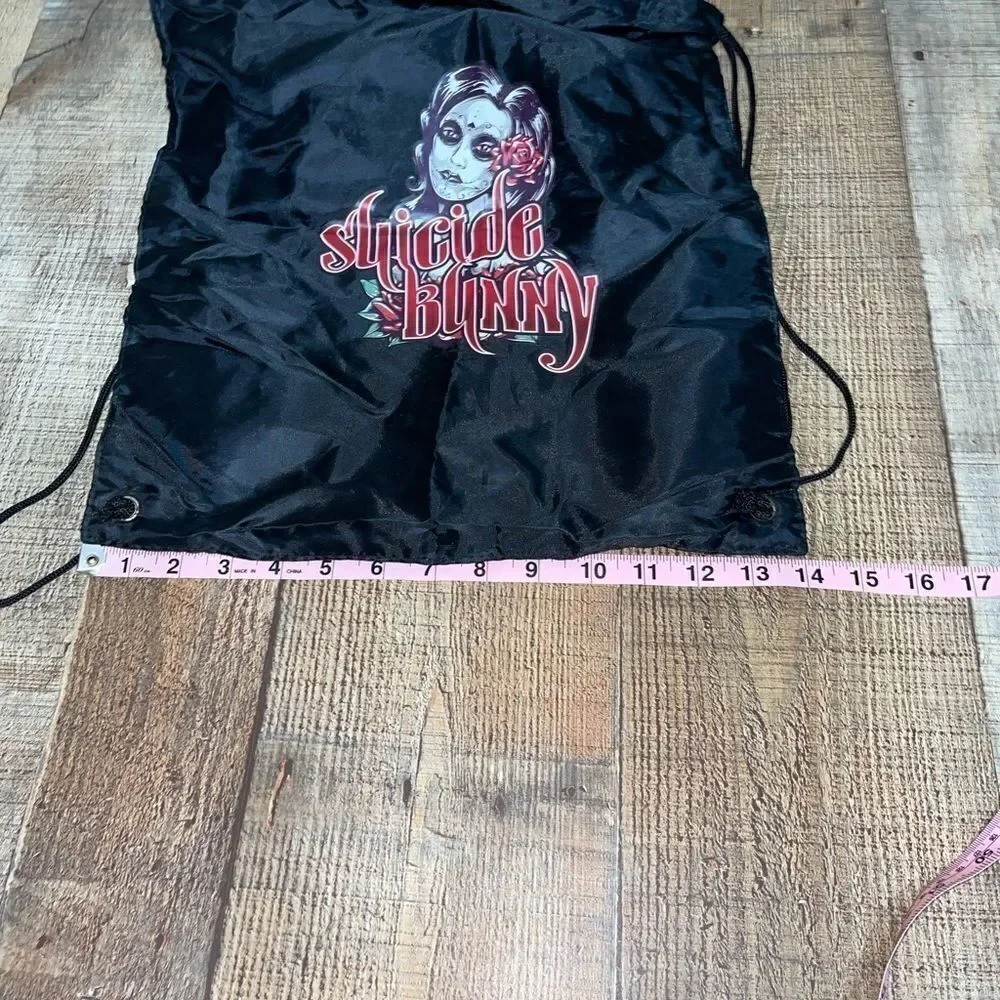 Suicide bunny drawstring backpack
